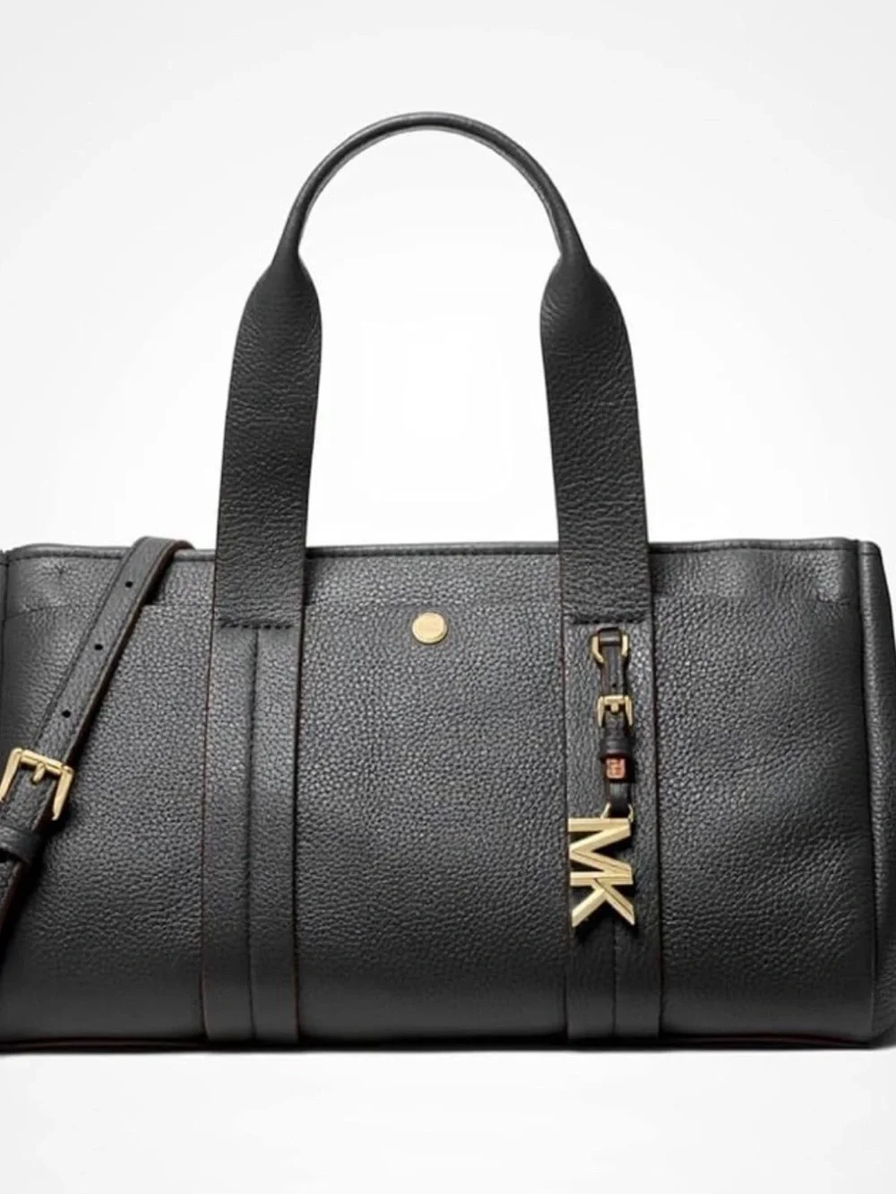Michael Kors Black Pebbled Small Romee Satchel